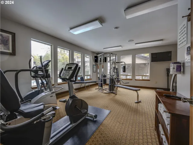 a view of outdoor space with seating