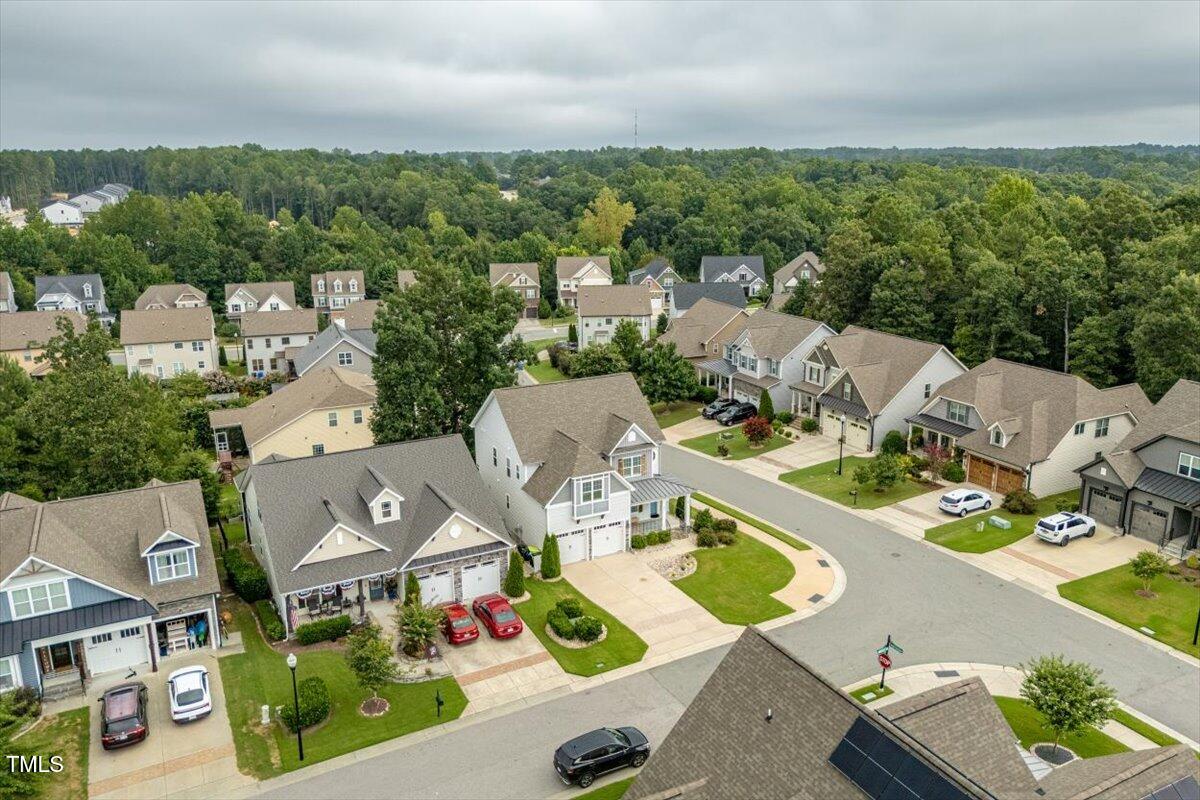 357 Marshcroft Way Rolesville, NC 27571 - Photo 35 of 41 an aerial view of a house with a garden