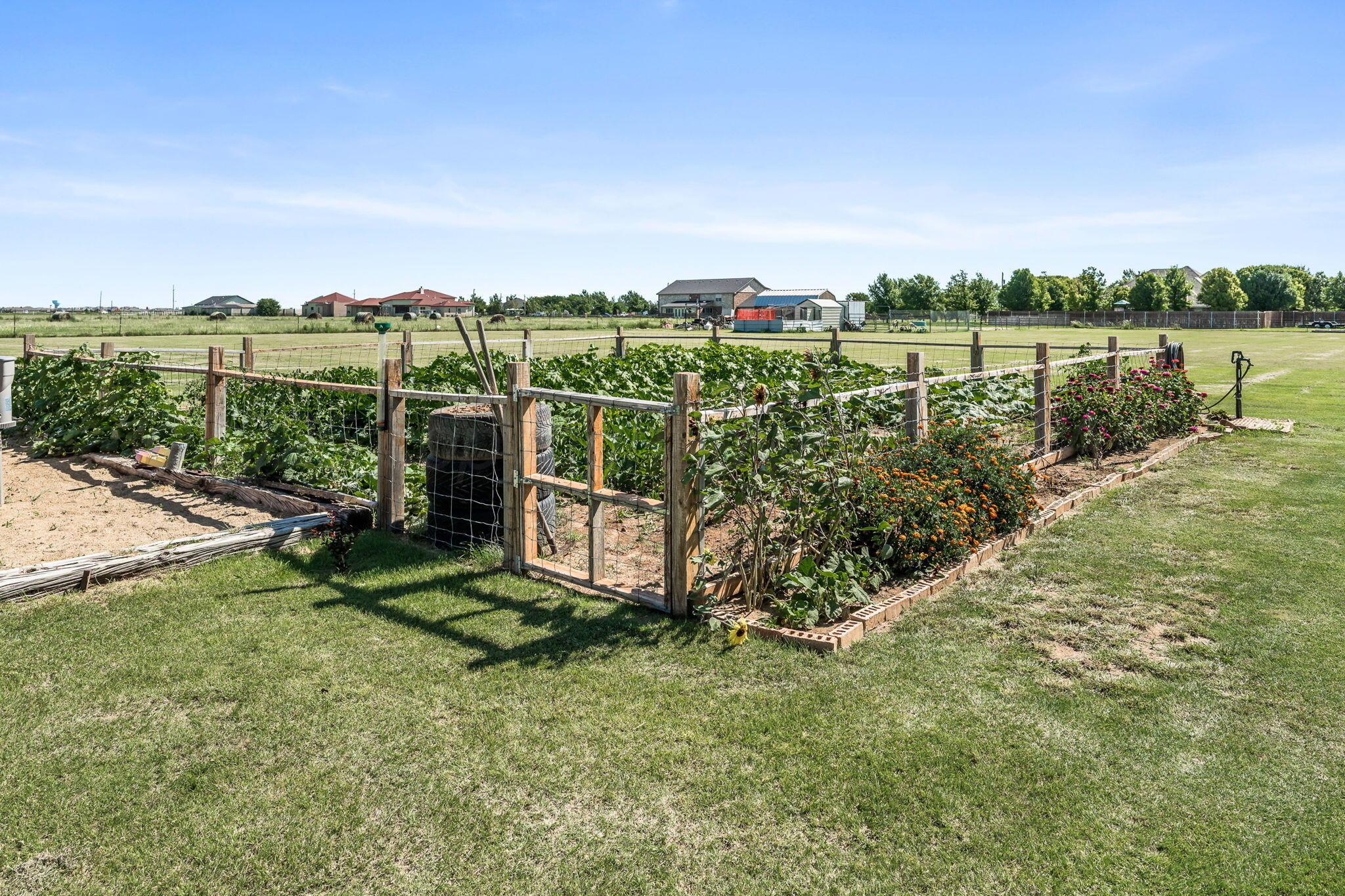 9151 Helium Road Amarillo, TX 79119 - Photo 28 of 49 a view of a garden with lake in back