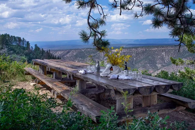 a view of a lake with a mountain