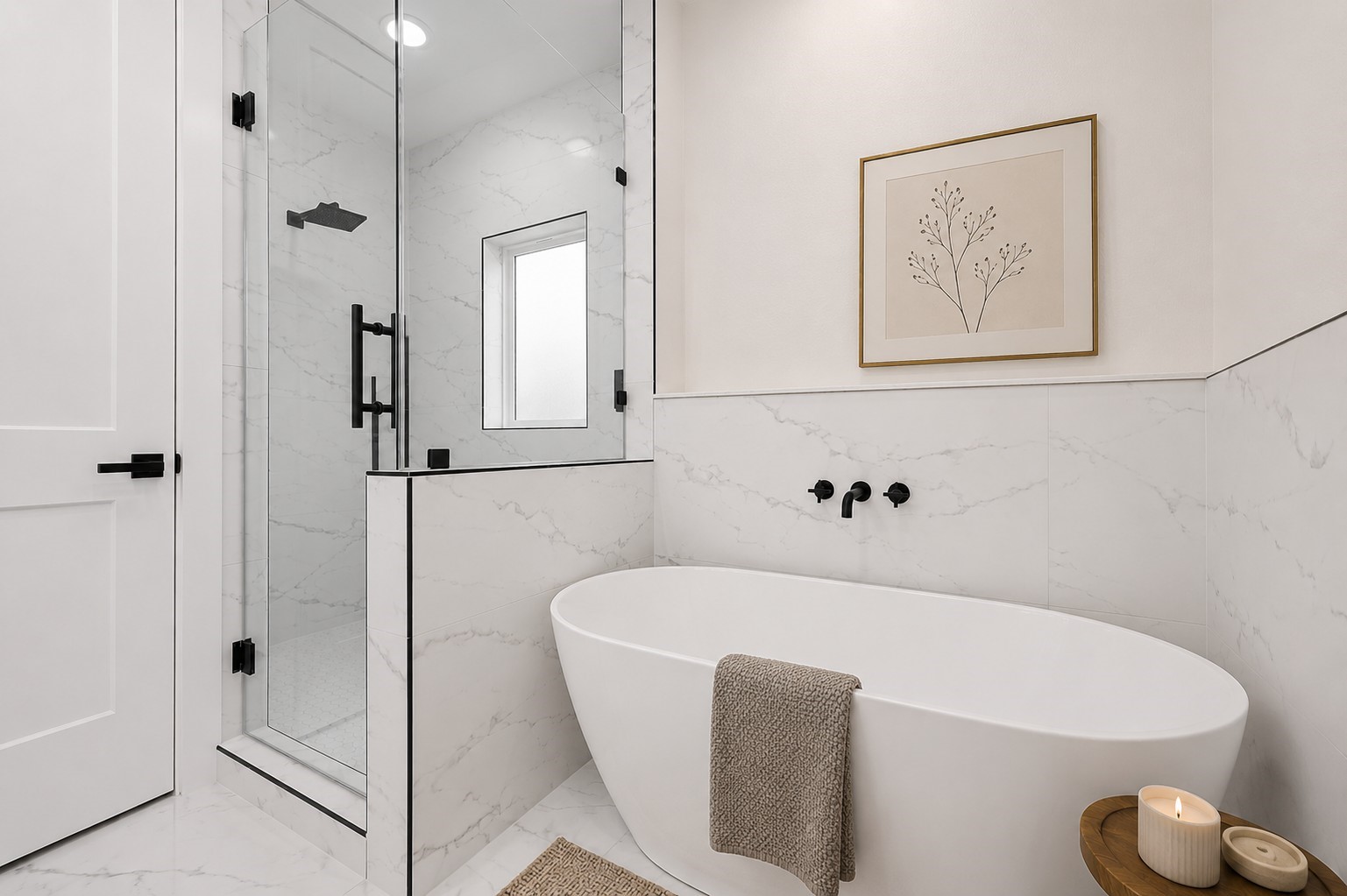 3335 Kilgore Street Houston, TX 77021 - Photo 25 of 27 Primary ensuite with soaking tub and walk in shower. Photo is virtually staged