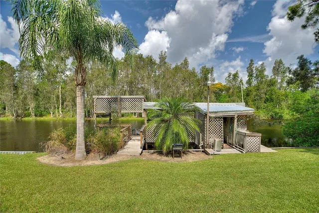 a view of an outdoor space and a lake view