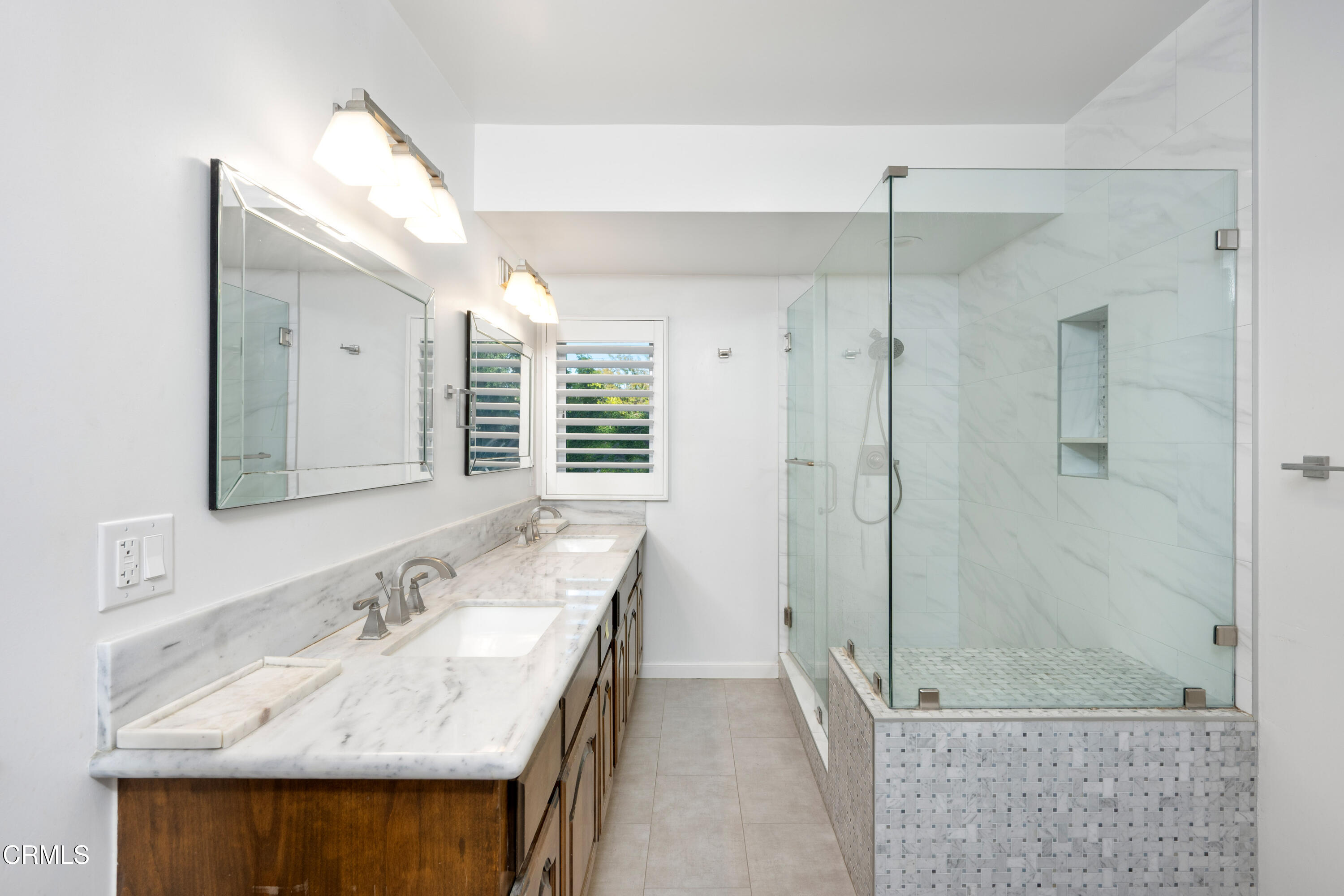 1626 Rodeo Road Arcadia, CA 91006 - Photo 17 of 25 a bathroom with a sink a shower and a mirror