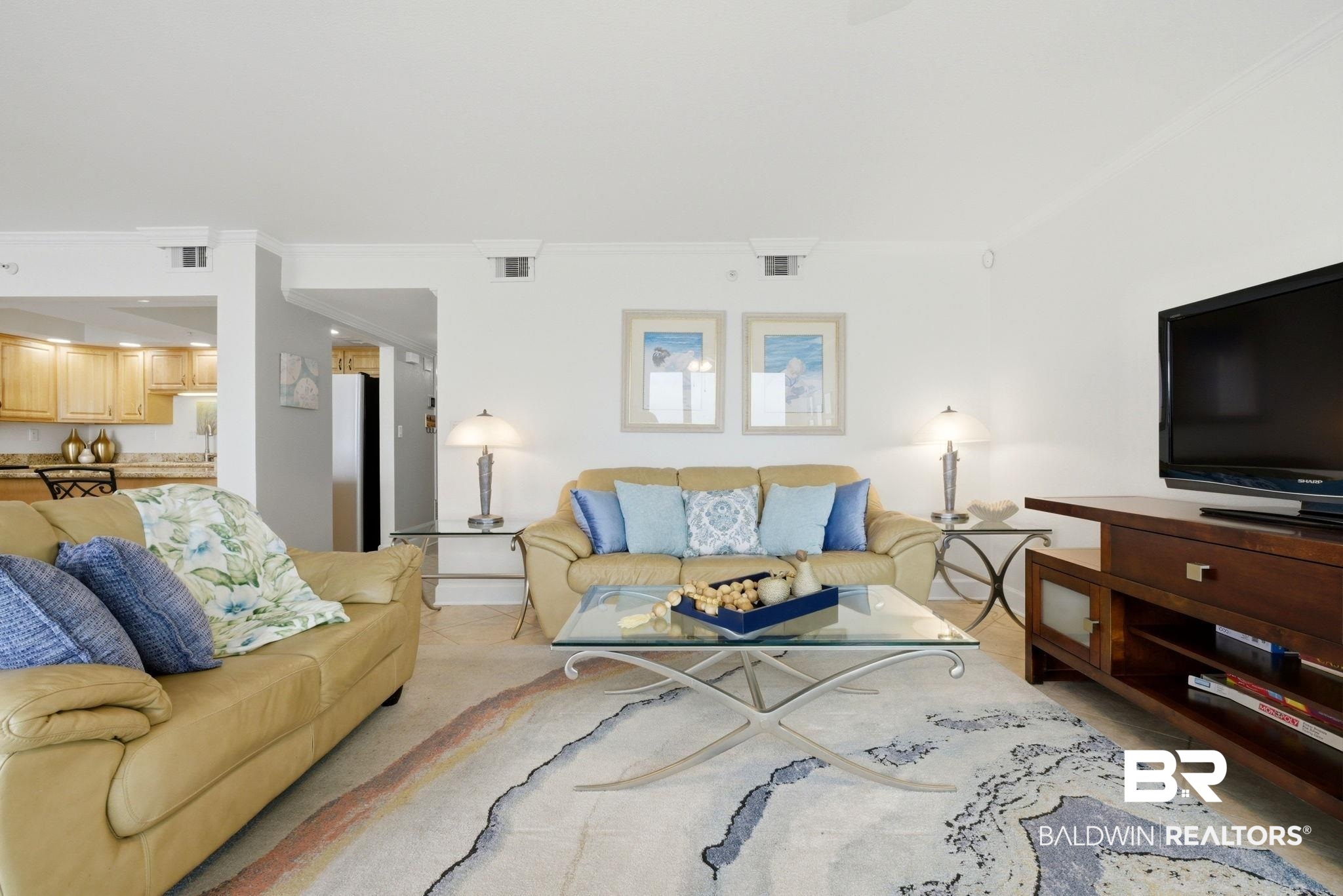 16284 Perdido Key Drive, Unit 912 Perdido Key, FL 32507 - Photo 14 of 49 Living area with ornamental molding