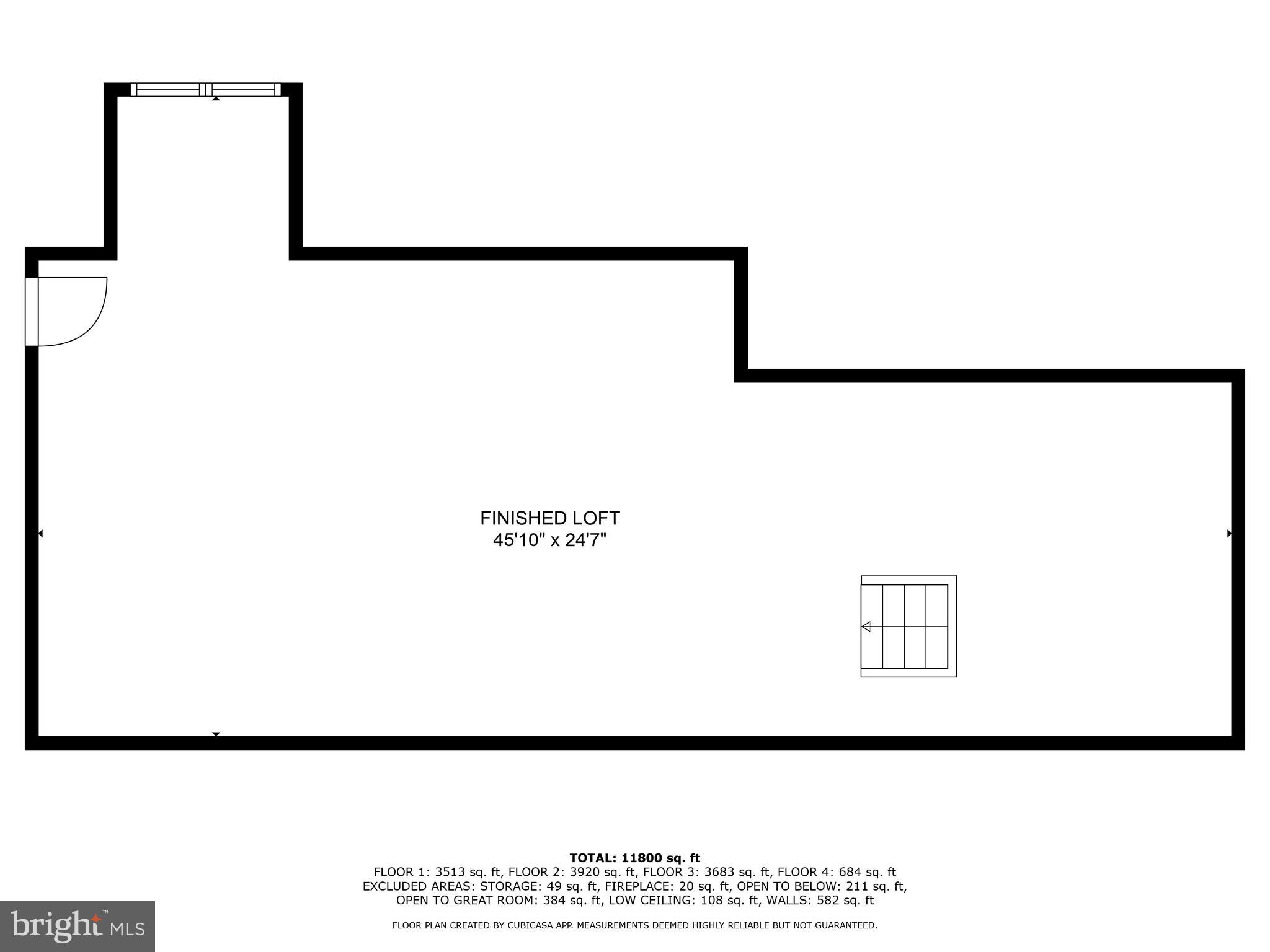 1049 McKean Road Ambler, PA 19002 - Photo 92 of 93 3rd Level Finished Loft Floor Plan