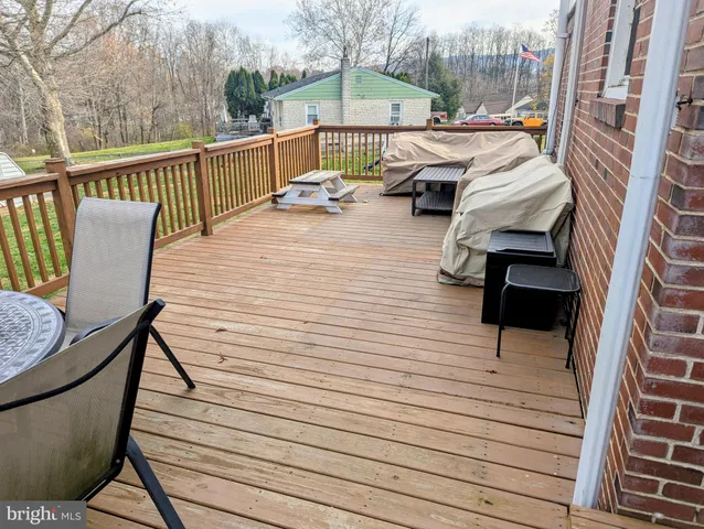 a view of outdoor space with seating