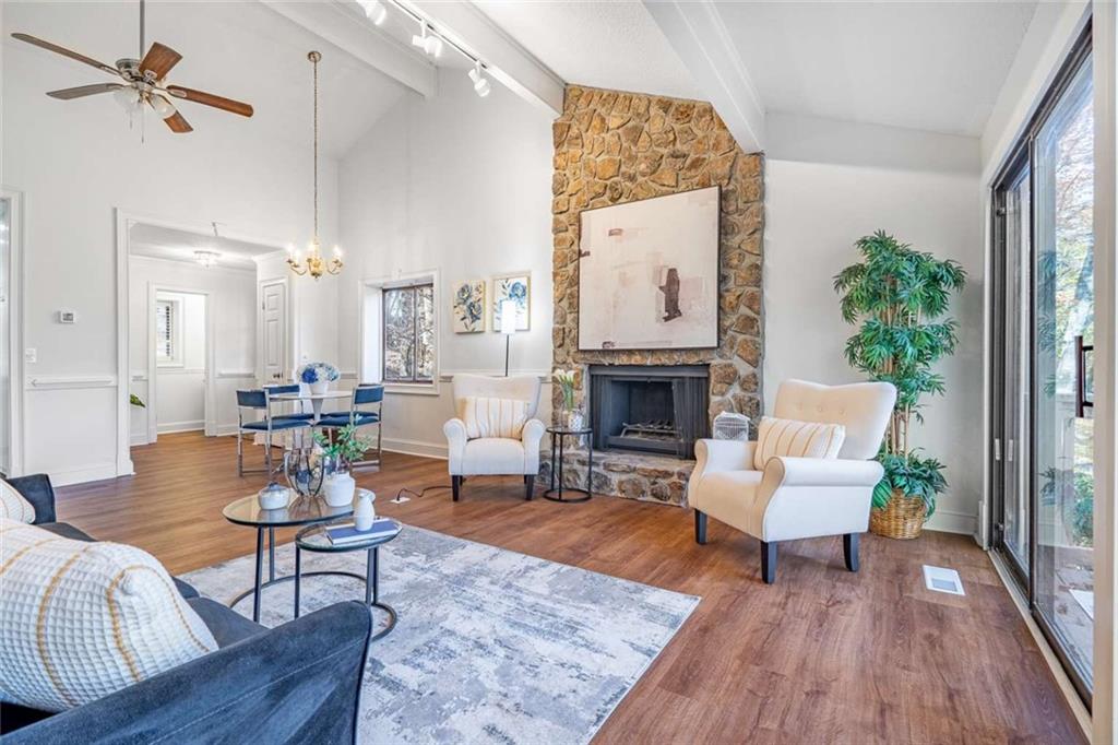 200 Villa Road, Unit 126 Jasper, GA 30143 - Photo 18 of 38 a living room with furniture and a fireplace
