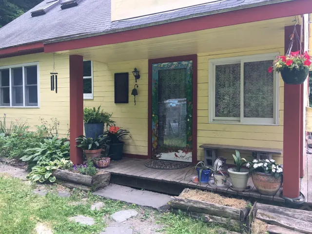 a front view of a house