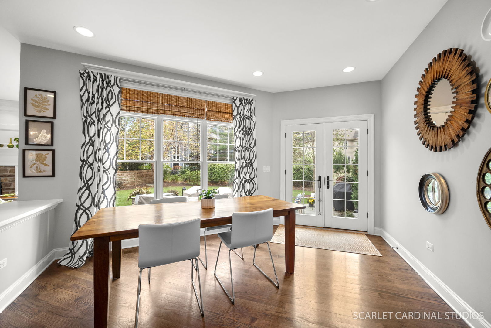 716 Wellner Road Naperville, IL 60540 - Photo 13 of 52 a view of a dining room with furniture window and wooden floor