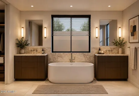 a view of a bathtub in a bathroom