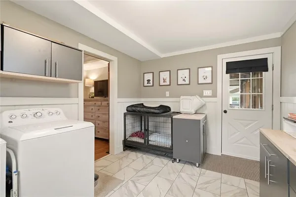 a room with storage and utility