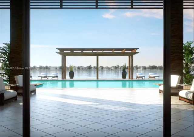 a view of a balcony with an outdoor space