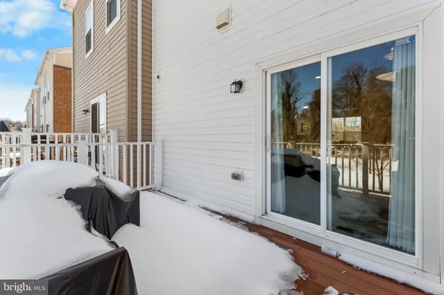a balcony with a couch