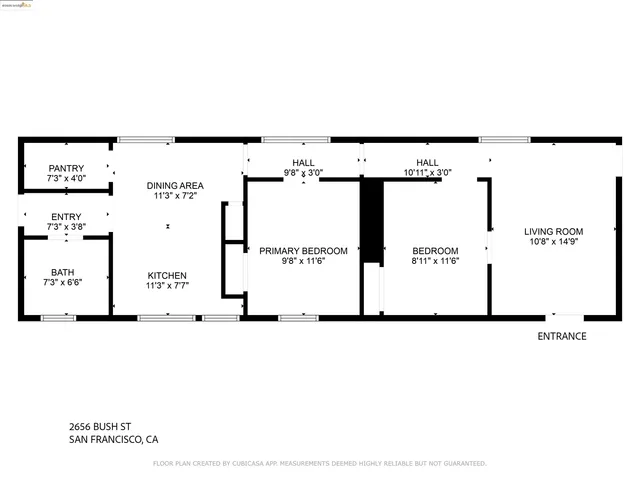 a car parked in front of a building