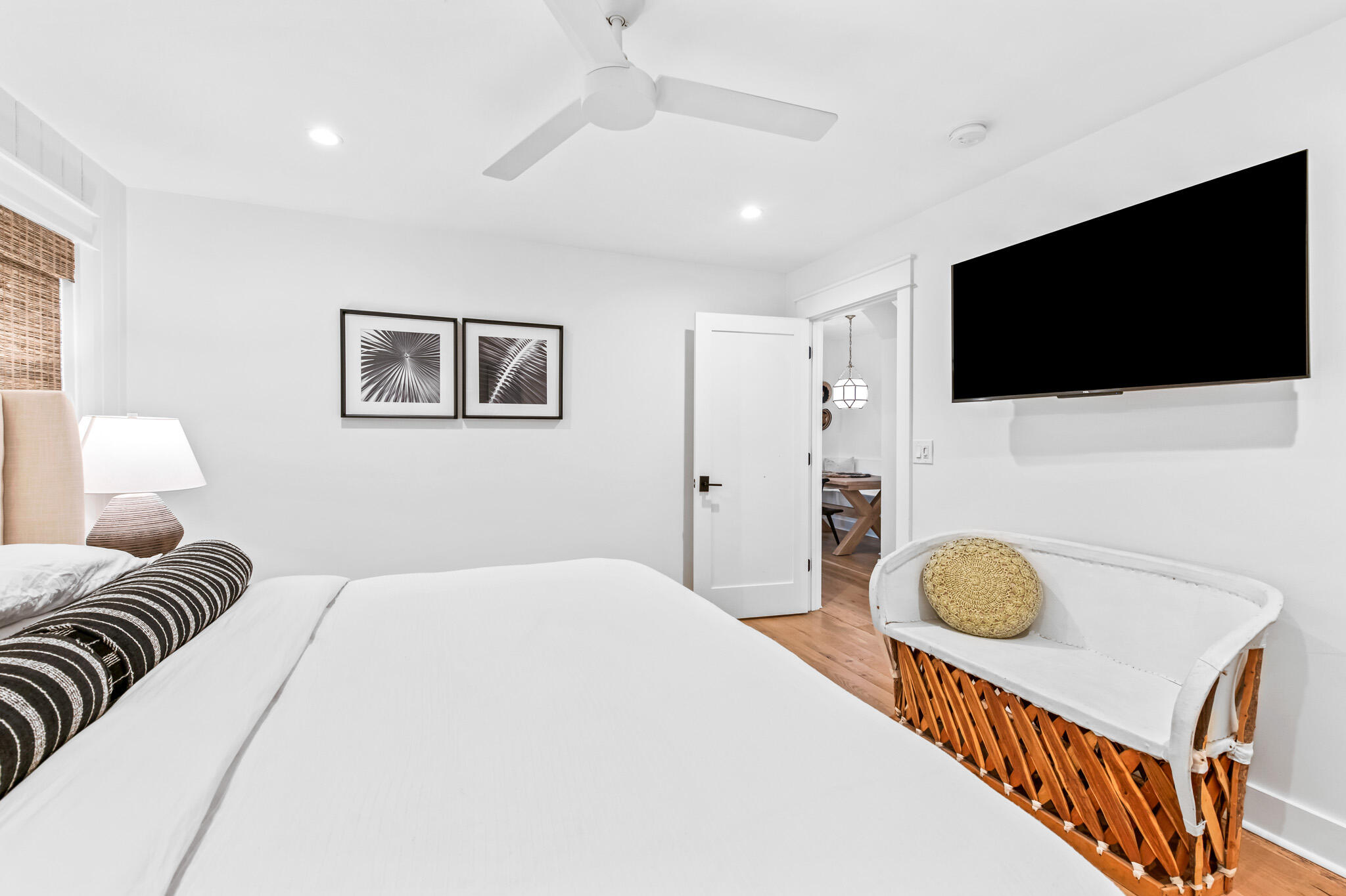 375 Defuniak Street Santa Rosa Beach, FL 32459 - Photo 35 of 94 a bedroom with a bed and a flat screen tv