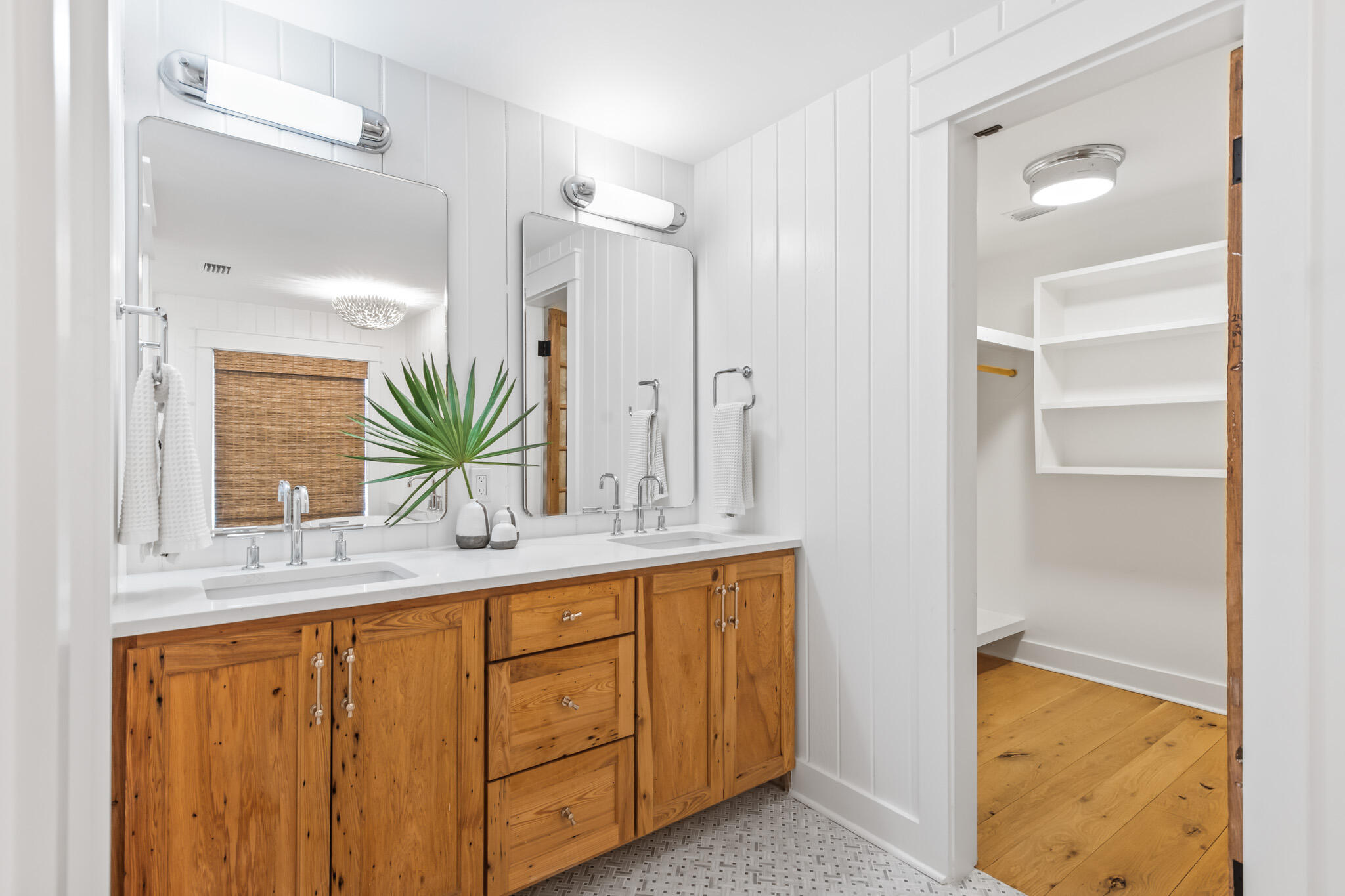 375 Defuniak Street Santa Rosa Beach, FL 32459 - Photo 43 of 94 a bathroom with a granite countertop sink mirror and a