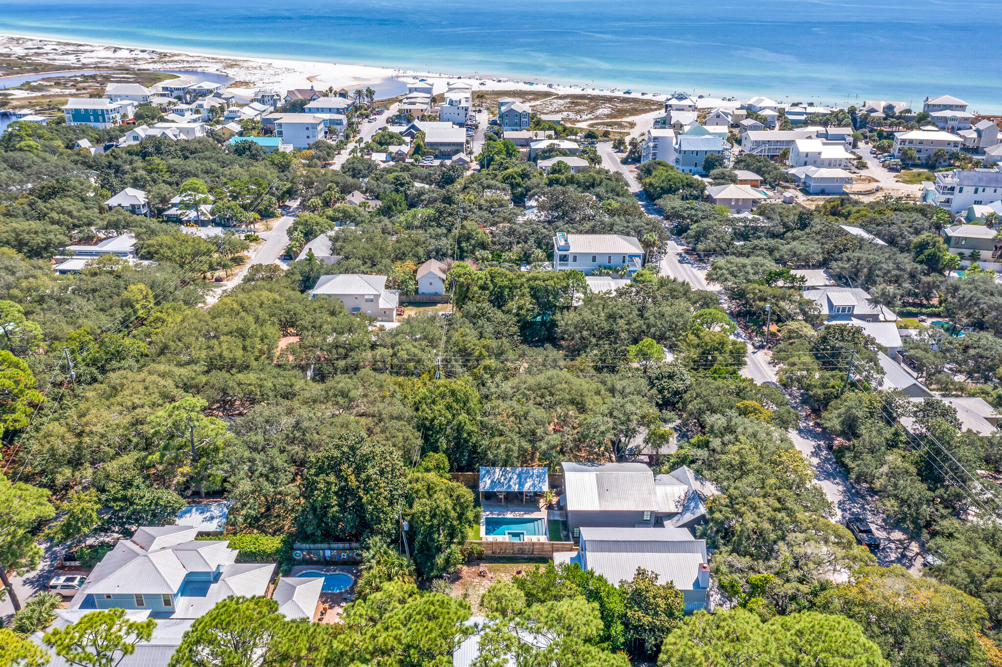 375 Defuniak Street Santa Rosa Beach, FL 32459 - Photo 94 of 94 an aerial view of a city with lots of residential buildings