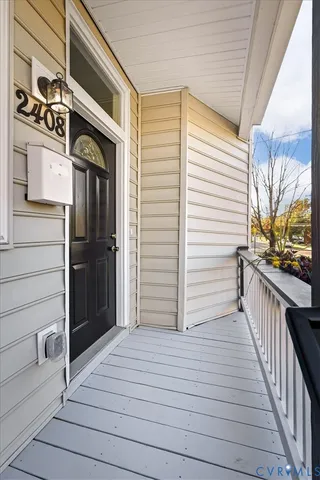 a view of a house with a balcony