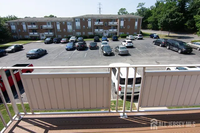 a view of a terrace with chairs