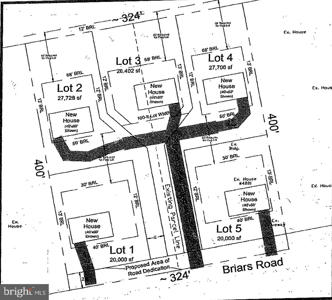 PROPOSED 5 LOT SUBDIVISION SITE PLAN