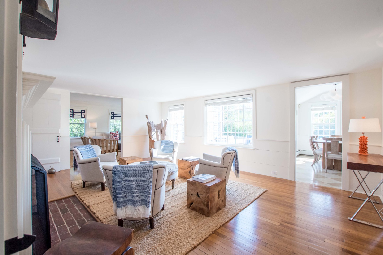 60 Cliff Road Nantucket, MA 02554 - Photo 19 of 54 a living room with furniture and wooden floor