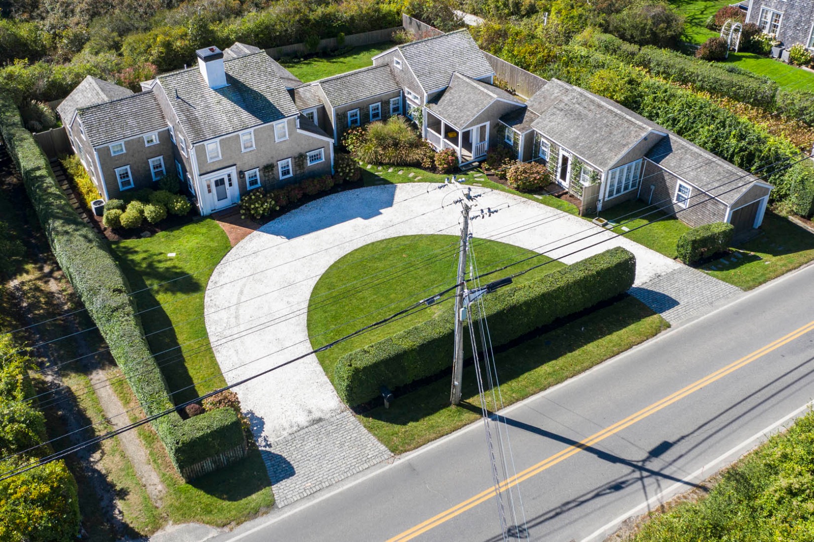 60 Cliff Road Nantucket, MA 02554 - Photo 52 of 54 an aerial view of a house