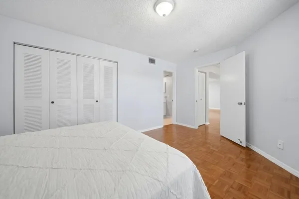 a view of a bedroom with closet