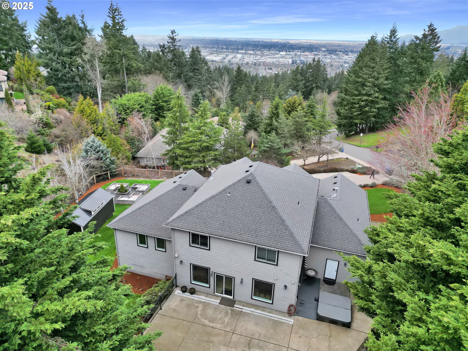 2375 Lasater Boulevard Eugene, OR 97405 - Photo 37 of 46 an aerial view of a house with a yard and balcony