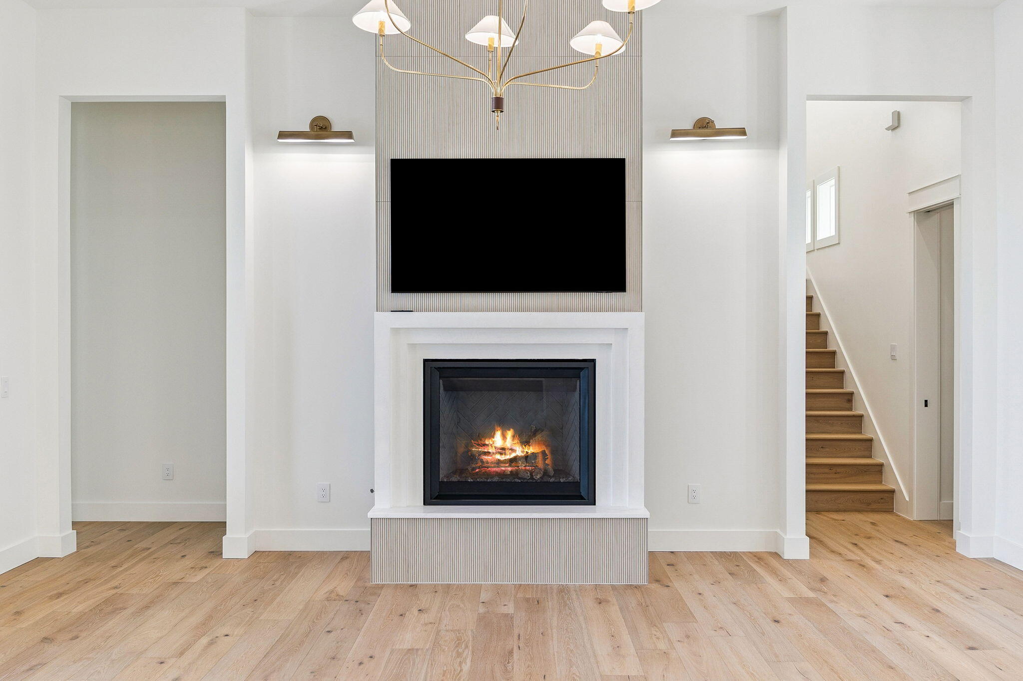 672 North Walton Lakeshore Dr Inlet Beach Inlet Beach, FL 32461 - Photo 13 of 88 a view of an empty room with wooden floor fireplace and a window