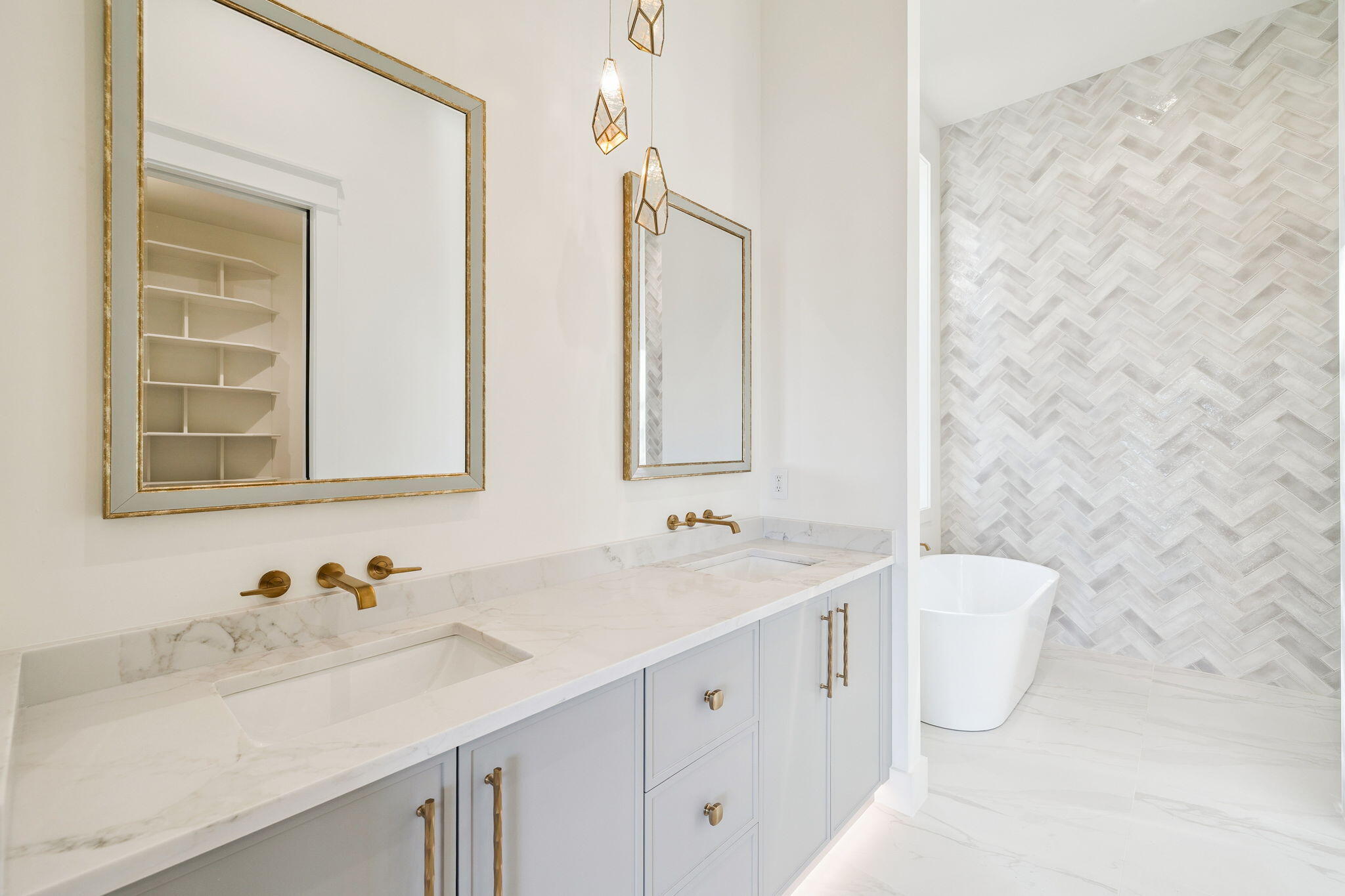 672 North Walton Lakeshore Dr Inlet Beach Inlet Beach, FL 32461 - Photo 36 of 88 a bathroom with a double vanity sink mirror and