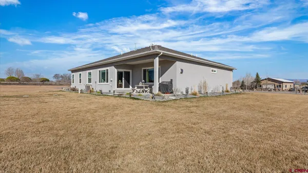 a view of a outdoor space with a patio