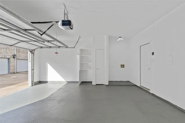 a backyard of a building