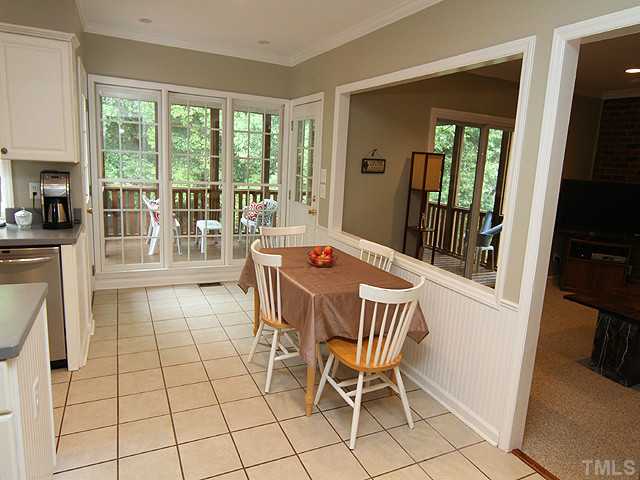 9805 Goodrum Court Raleigh, NC 27617 - Photo 5 of 17 Eat in kitchen...just imagine drinking a cup of coffee...taking in the view!