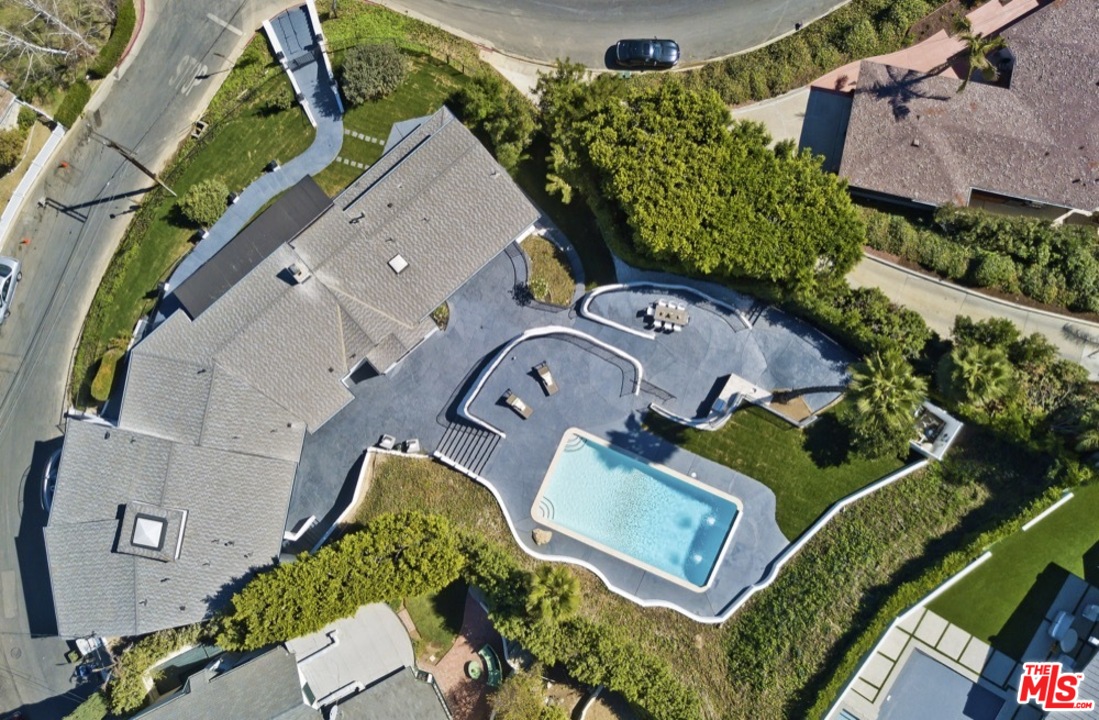 3712 Berry Drive Studio City, CA 91604 - Photo 50 of 50 an aerial view of a house with a yard and outdoor seating