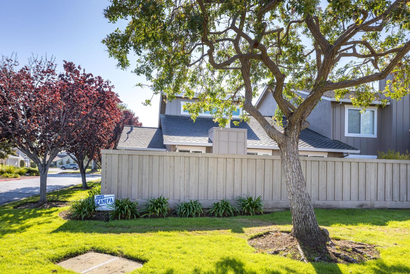 1170 Rickover Lane Foster City, CA 94404 - Photo 3 of 45 a view of a backyard with a large tree and wooden fence