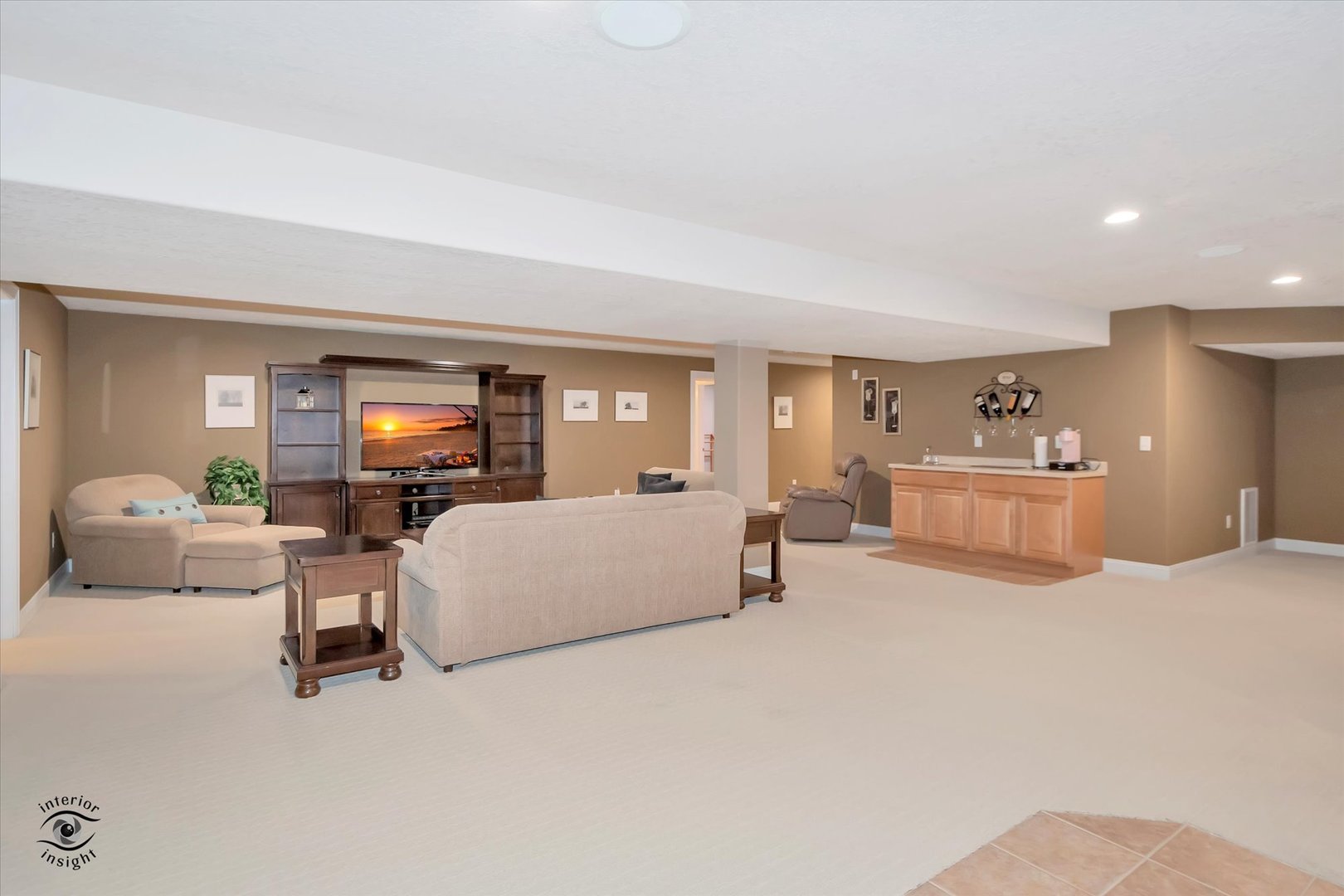 Undisclosed Address Bourbonnais, IL 60914 - Photo 26 of 39 a living room with furniture and a flat screen tv