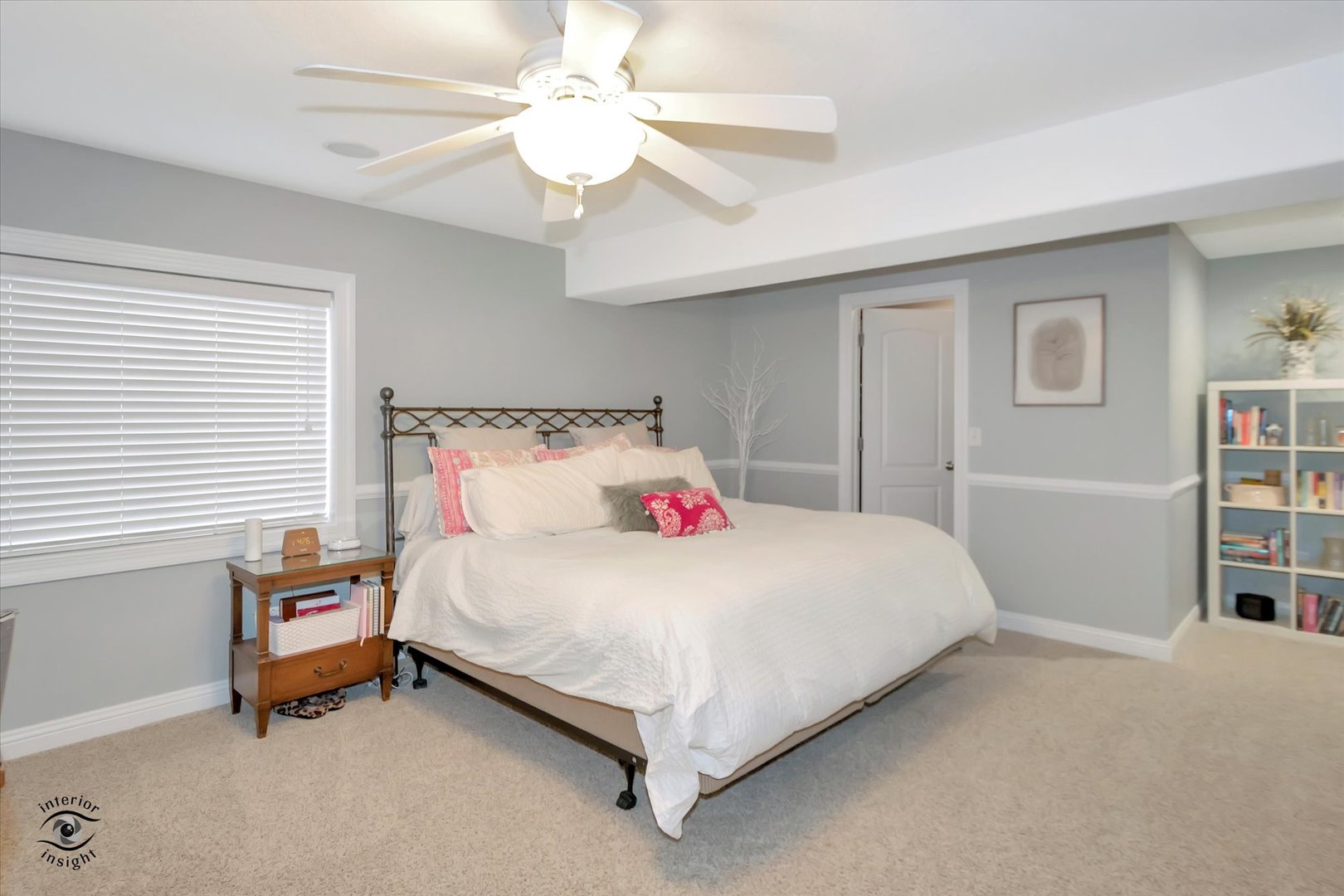 Undisclosed Address Bourbonnais, IL 60914 - Photo 28 of 39 a bedroom with a bed and a chandelier