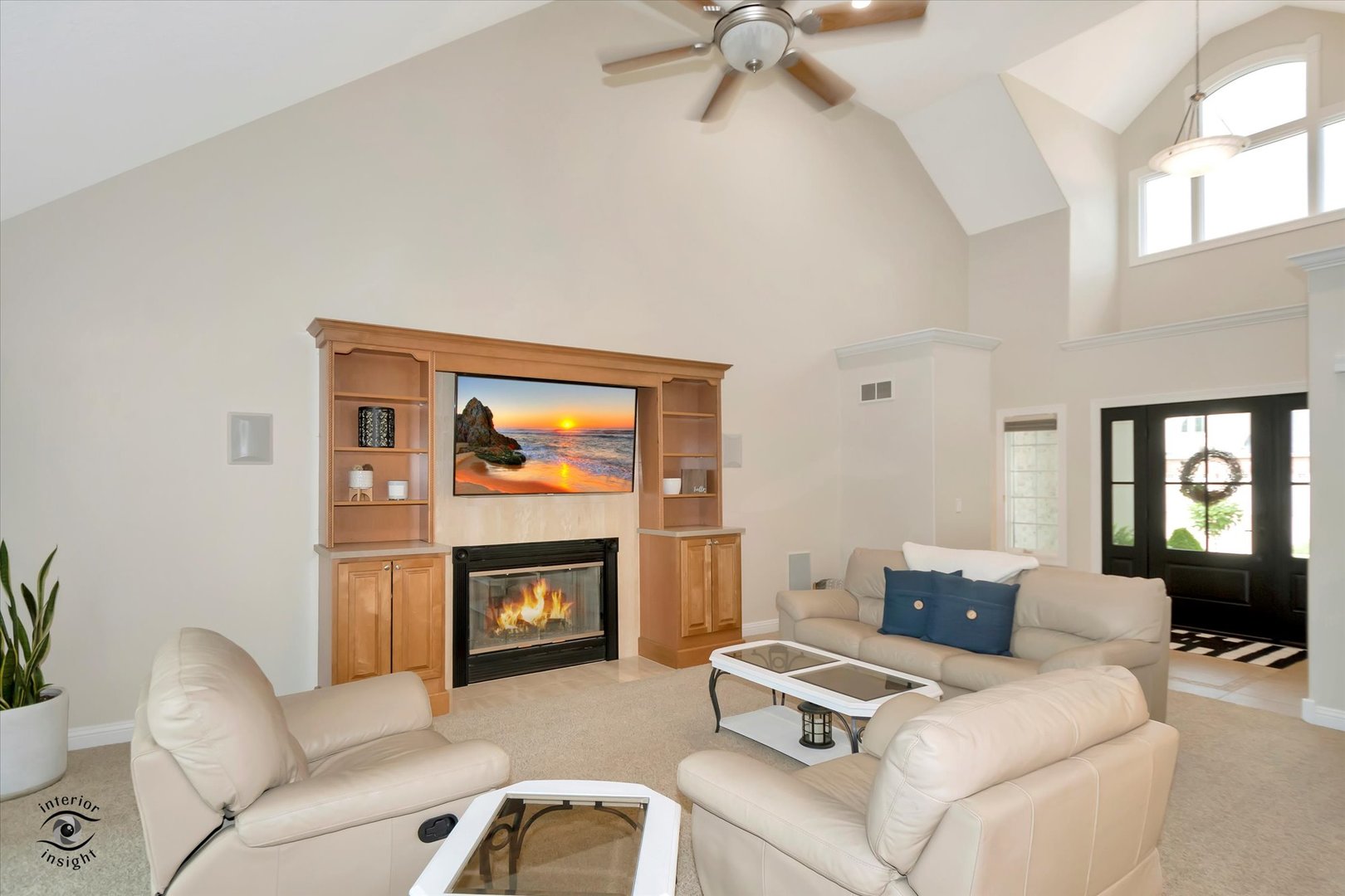 Undisclosed Address Bourbonnais, IL 60914 - Photo 10 of 39 a living room with furniture and a fireplace