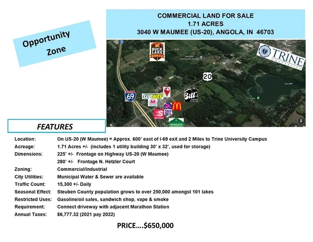 $475,000 | 3040 West Maumee Street, Angola, IN 46703