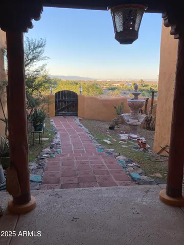 a view of a city street from a balcony