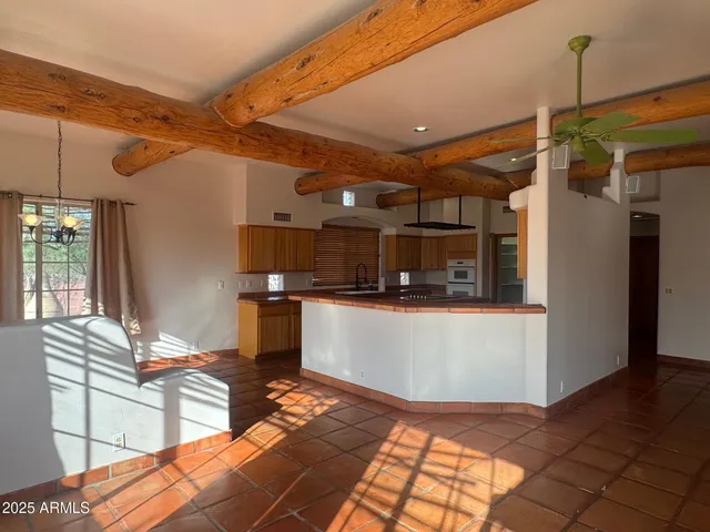 a view of a living room and bathroom
