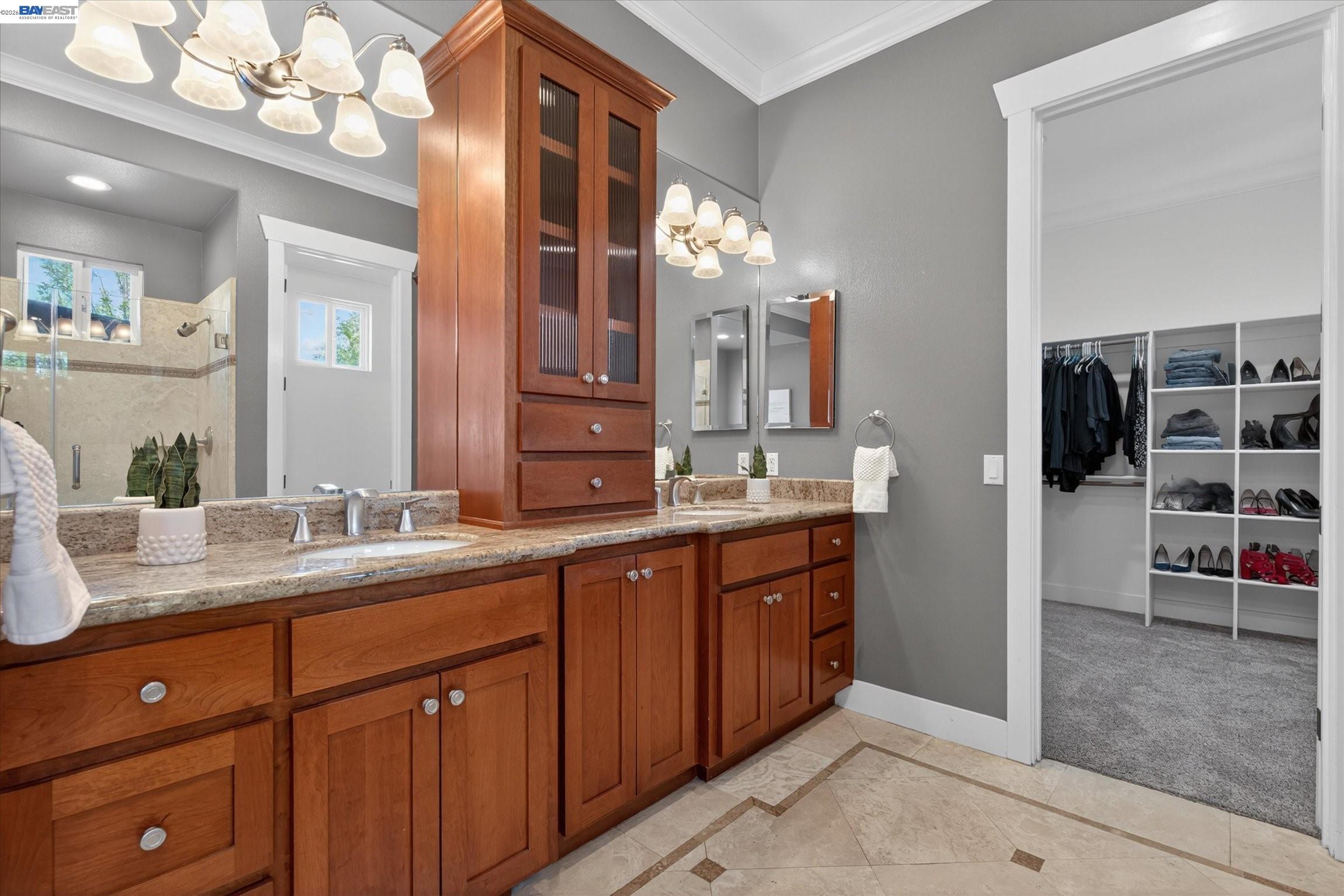 932 Hansen Road Livermore, CA 94550 - Photo 41 of 74 a spacious bathroom with double sink and a mirror