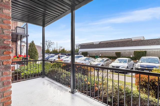 a city view from a balcony