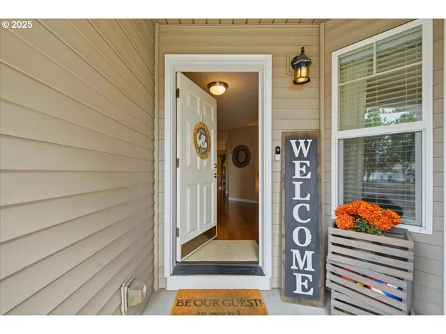 a view of a entryway door front of house