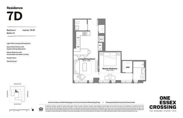 $1,635,000 | 202 Broome Street, Unit 7D | Lower East Side