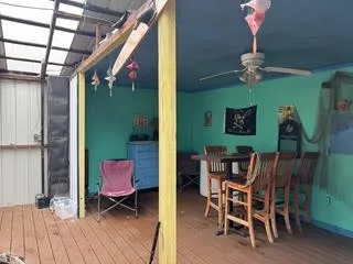 a outdoor space with chairs
