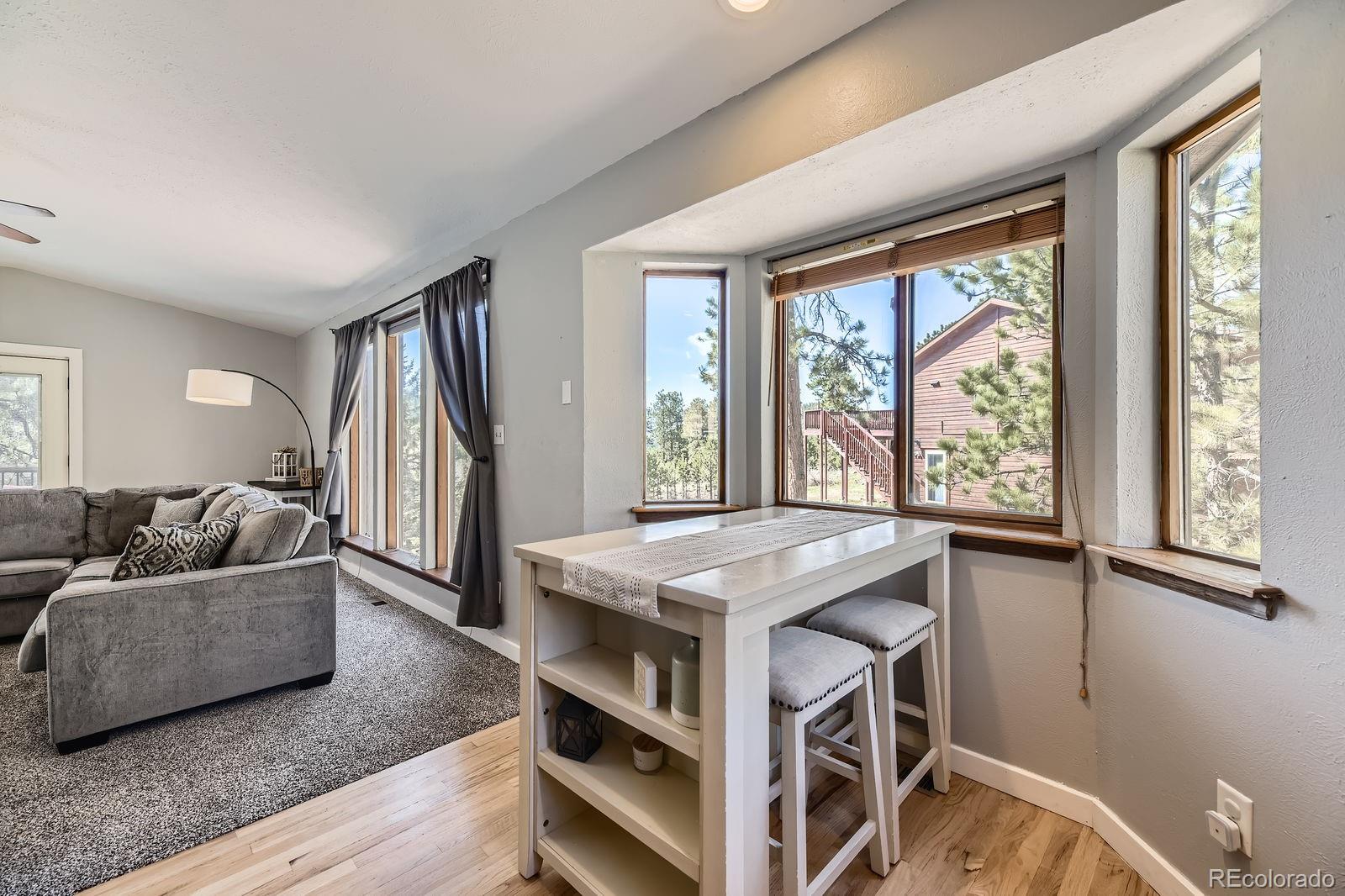 49 Silver Springs Road Bailey, CO 80421 - Photo 10 of 34 a living room with furniture and a large window