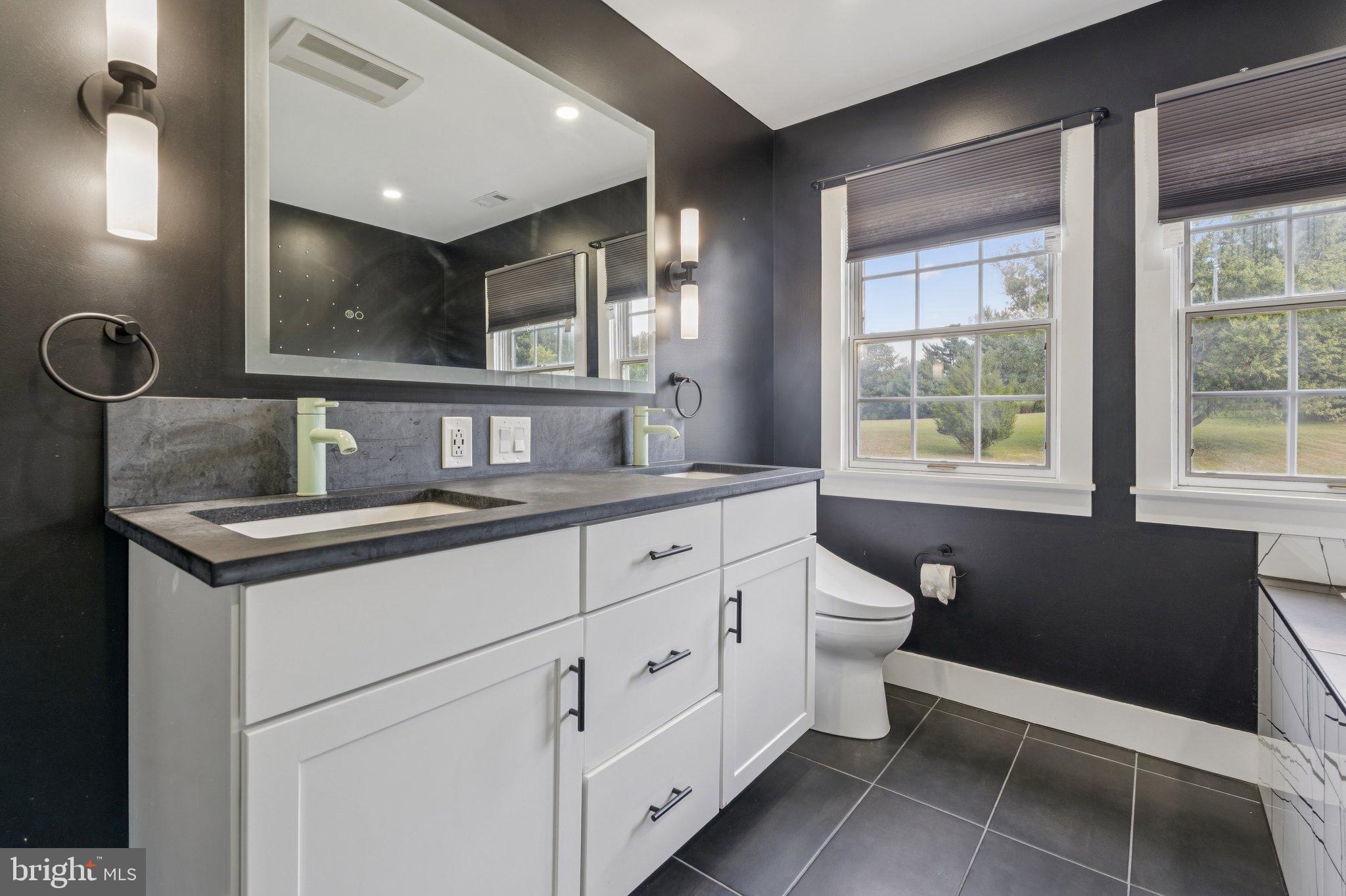 12212 Mt Albert Road Ellicott City, MD 21042 - Photo 25 of 58 a bathroom with a toilet sink and mirror