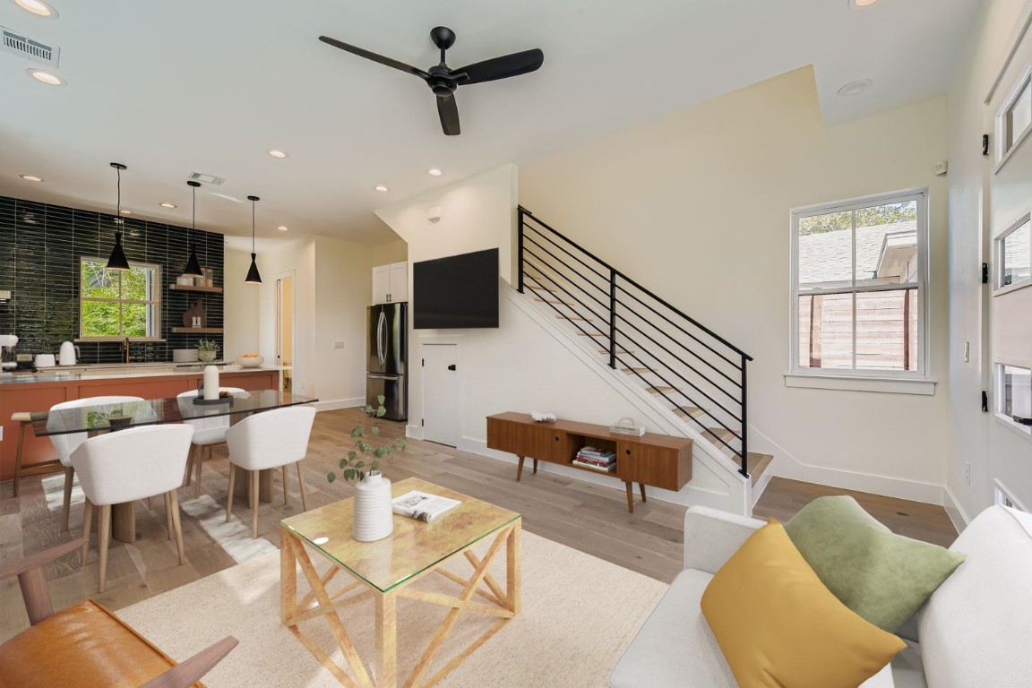 4712 South Forest Drive Austin, TX 78745 - Photo 11 of 27 a living room with furniture and a flat screen tv