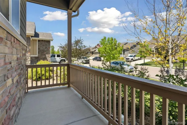 a view of city from a balcony